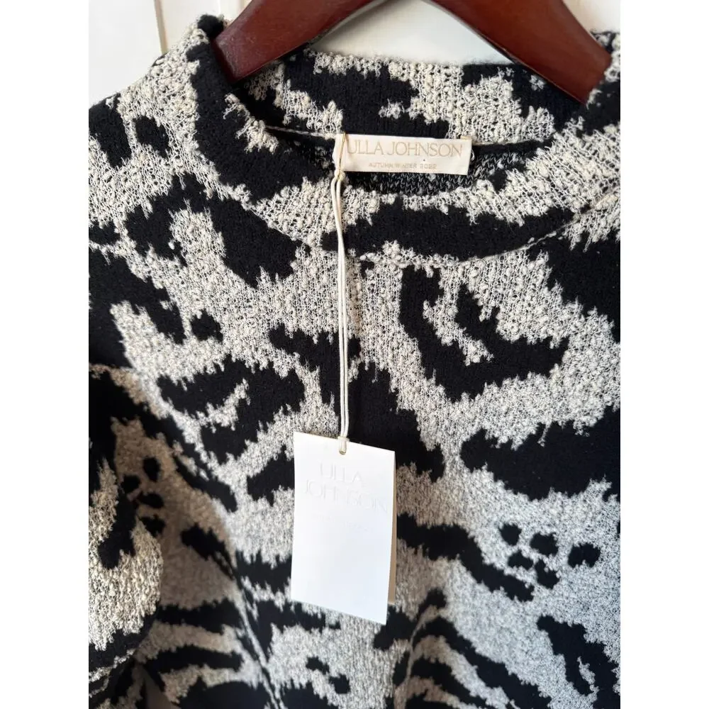 ULLA JOHNSON NWT Wool Blend Sweater Size Small Nalla Onyx $495 MSRP Quiet Luxury